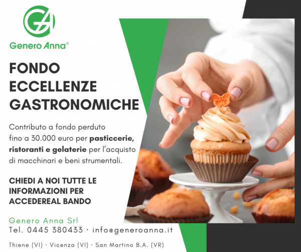 CONTRIBUTO A SOSTEGNO DI RISTORANTI, PASTICCERIE, GELATERIE